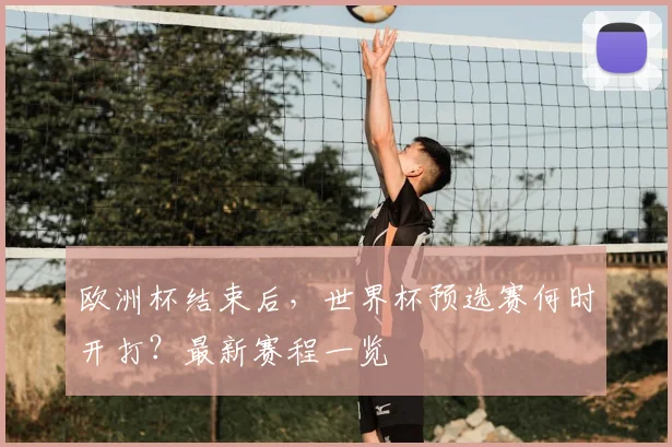欧洲杯结束后,世界杯预选赛何时开打?最新赛程一览